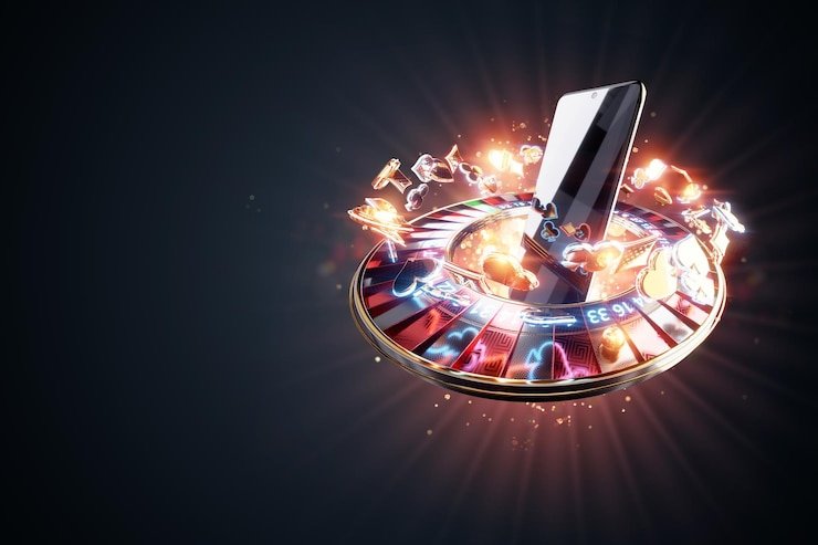 Roda roulette dengan penanda hasil pemenang Roda Lightning Roulette berputar dengan hasil pemenang yang ditandai